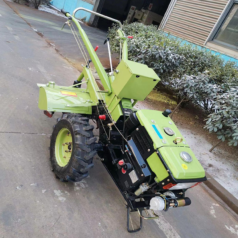 柴油15马力手扶拖拉机 农用犁地翻地趟地机 水旱两用打田机