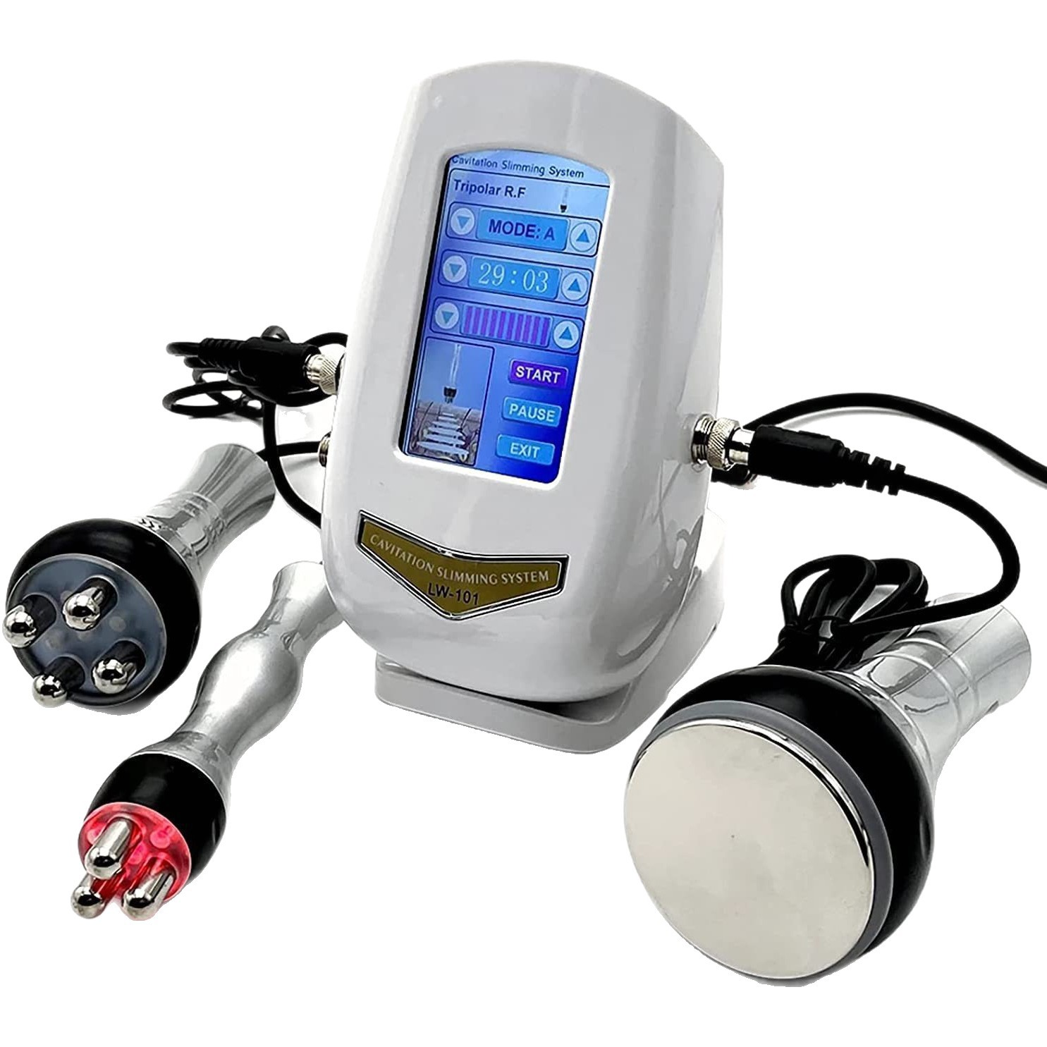 Dispositivo de belleza y cuerpo tres en uno 40K máquina de vaciado instrumento de adelgazamiento plástico explosivo RF instrumento de masaje de belleza adelgazante