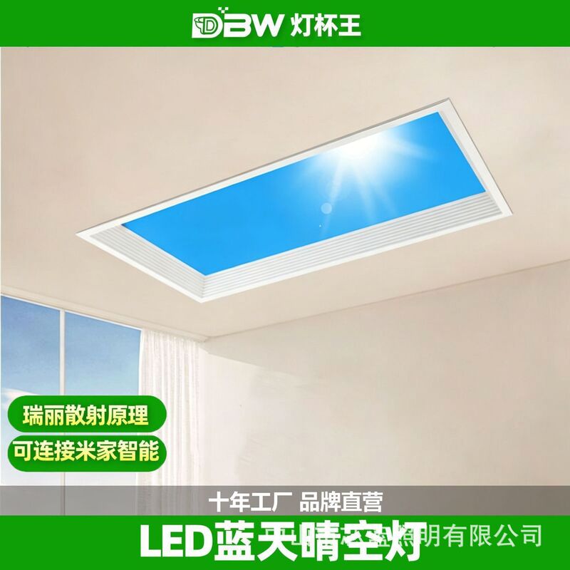 Clear Sky Light Skylight Embedded Ultra-Thin Blue Sky Light with High Cri Natural Light Blue Sky Lamp Smart Ceiling Light for Living Room and Bedroom Clear Sky Light Skylight Embedded Ultra-Thin Blue Sky Light with High Cri Natural Light Blue Sky Lamp Smart Ceiling Light for Living Room and Bedroom