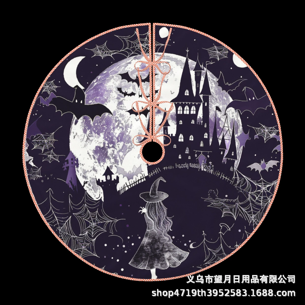 Кроссбордная сеkс Halloween елочная юбка новая фланелевая линя рождественские украшения тыква призрак летучая мышь черная кошка ведьма