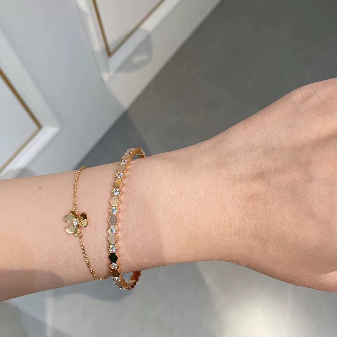 Fashion Geometric Titanium Steel Zircon Bangle 1 Piece