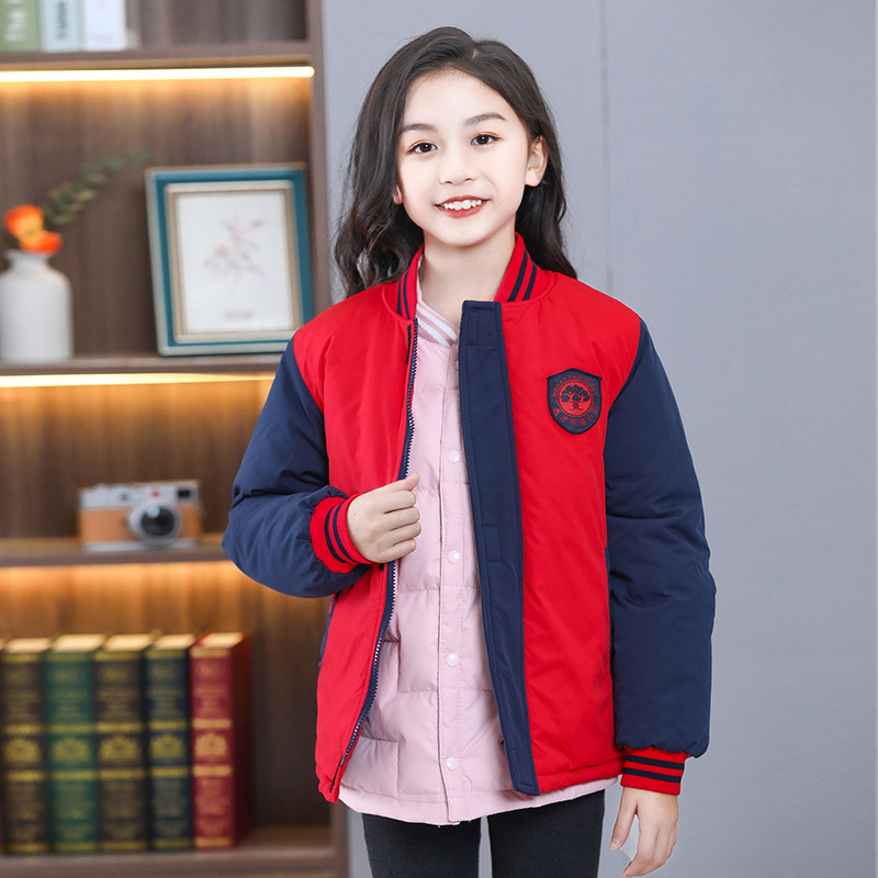CUHK boys and girls down liner autumn and winter student school uniform partner artifact foreign style children's down inner wear thin style