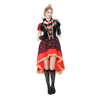 Queen of Hearts Costume �t�һʺ��f�}��cos���Ů����β�����b