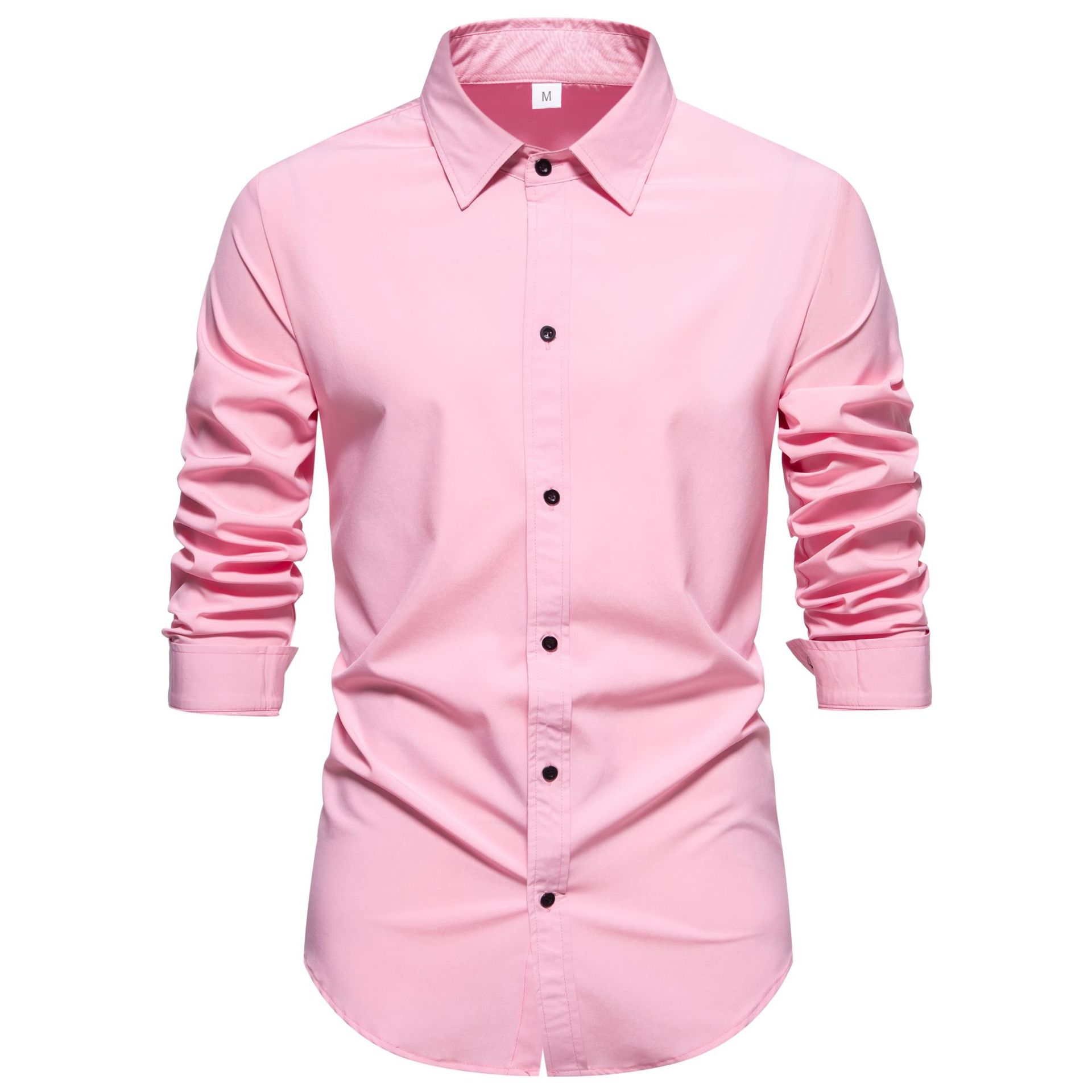 2024 primavera nuevos hombres camisa casual hombres eBay AliExpress color sólido hombres más tamaño camisa de manga larga hombres