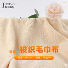 杰丰全涤经编毛巾布 涤纶印花梭织布 秋冬保暖床上用品家纺面料