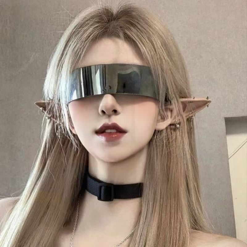 AI テクノロジーセンスメガネ SF 防光サングラス LED ディスコイン男性 Douyin インターネット有名人メガネフレーム新しい|undefined