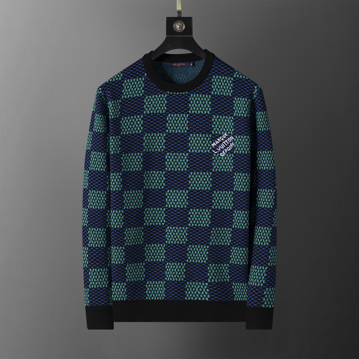 High-quality cross-border 2025 chaqueta de punto chaqueta suéter de manga larga temperamento masculino un cabello