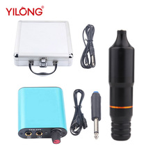 异龙纹身笔套装跨境纹绣一体机迷你电源夏安纹身机笔式马达机套装