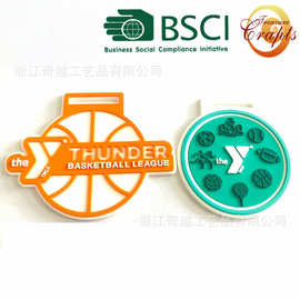 BSCI工厂定制软胶立体钥匙扣 PVC软胶奖牌 卡通软胶公仔钥匙挂件