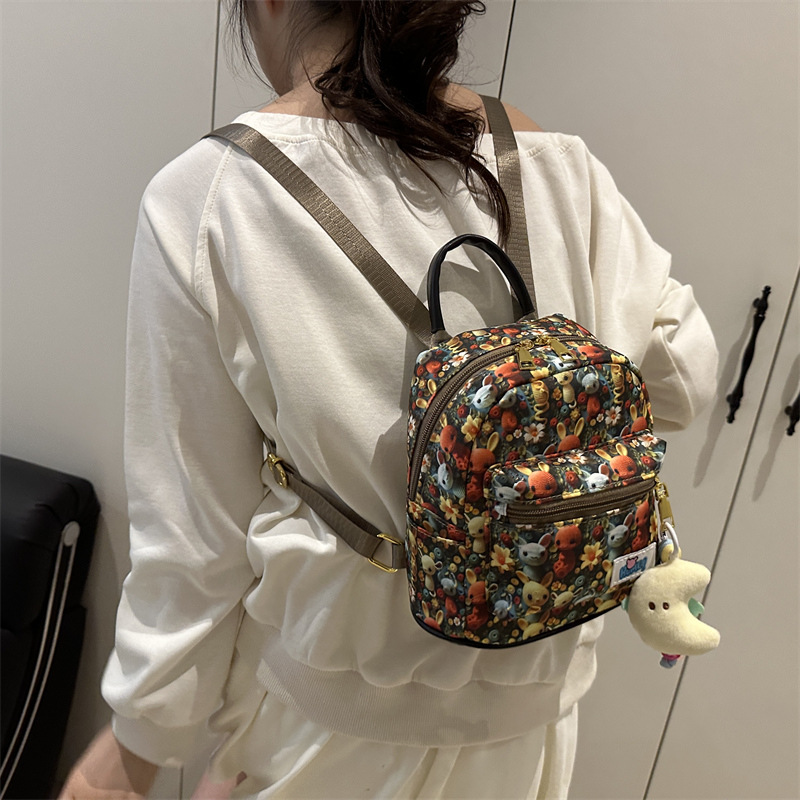 Nueva mochila linda de dibujos animados estilo coreano moda con estampado de moda bolso de mujer 2025 bolso de mujer de viaje ligero