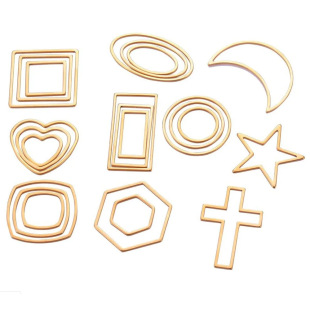 DIY Stainless Steel Handmade Earrings Accessories Titanium Steel Geometric Triangle Five-pointed Star Square Earrings Earrings Material