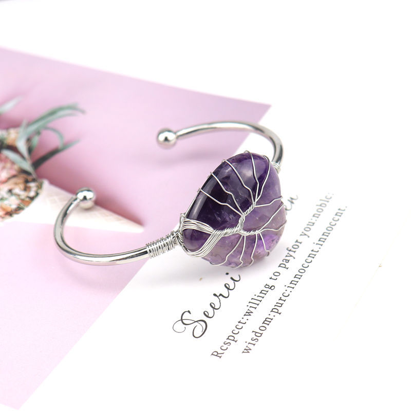 Fashion Water Droplets Crystal Plating Bangle 1 Piece