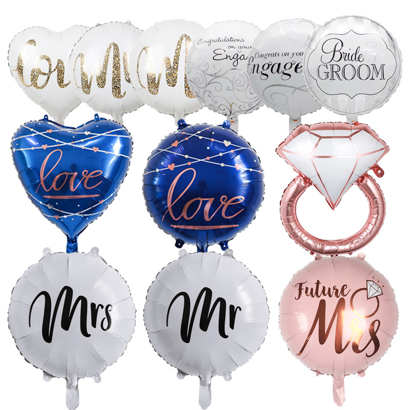 1050g Weight Balloons Event & Party Supplies Wedding, Party Occasion Valentine's Day Letter Aluminum Film Wedding Party Balloons