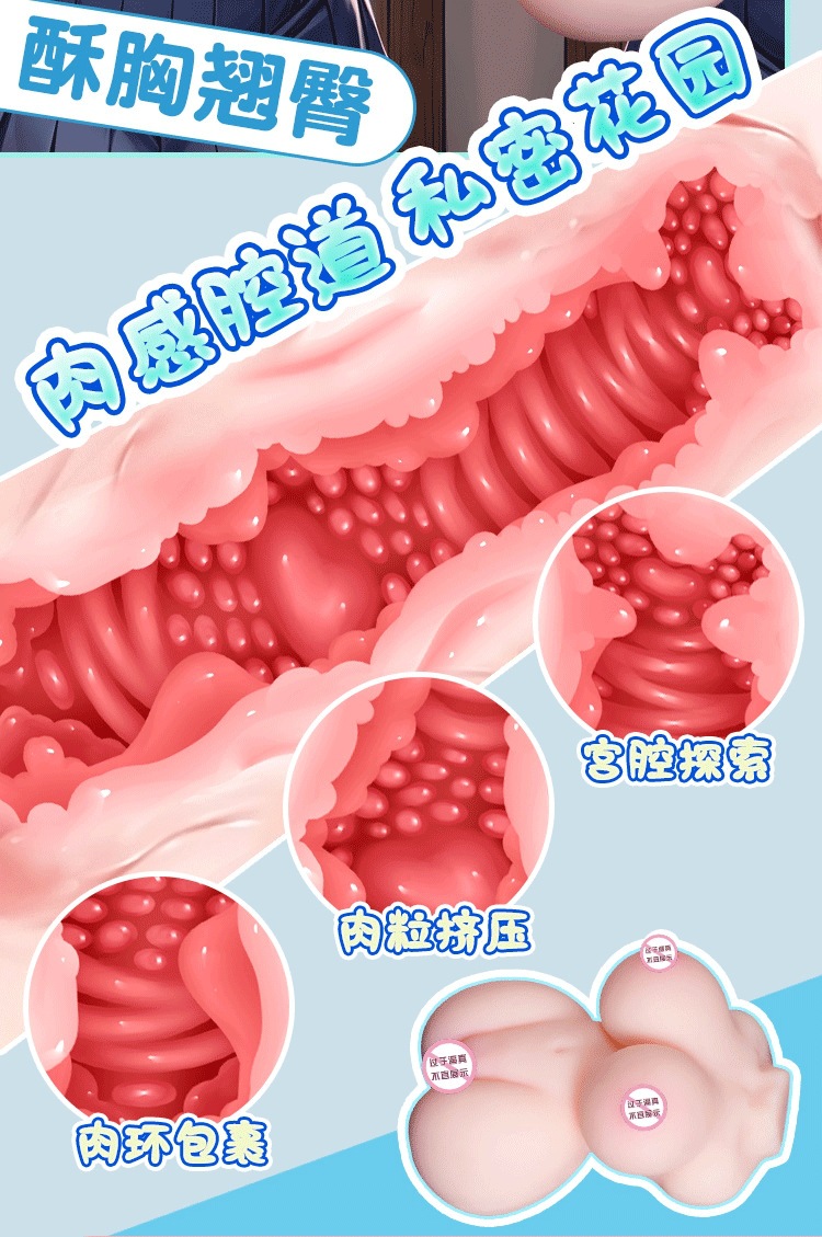 Jiuai Male Masturbation Device Half-Body TPE Doll with Dual Channels and Realistic Skin Tone — detail image 7