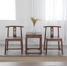 新中式老榆木餐椅仿古禅意书桌椅靠背椅子茶楼家具椅实木休闲茶椅