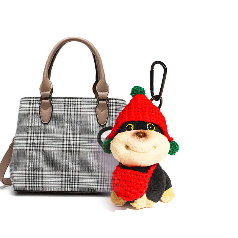 Bolsa de perrito de abeja colgante de coche muñeca de peluche lindo llavero joyería niña pareja regalo