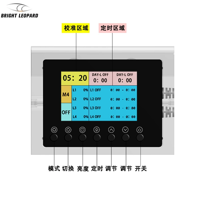 Контроллер освещения для аквариума панельного типа, цифровая визуализация, полноцветный таймер смешанного света для аквариума, восход и закат