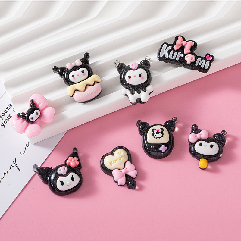 Nuevo hielo transparente sanrio resina de dibujos animados accesorios coolomi muñeca DIY crema goma teléfono caso cuerda pelo material