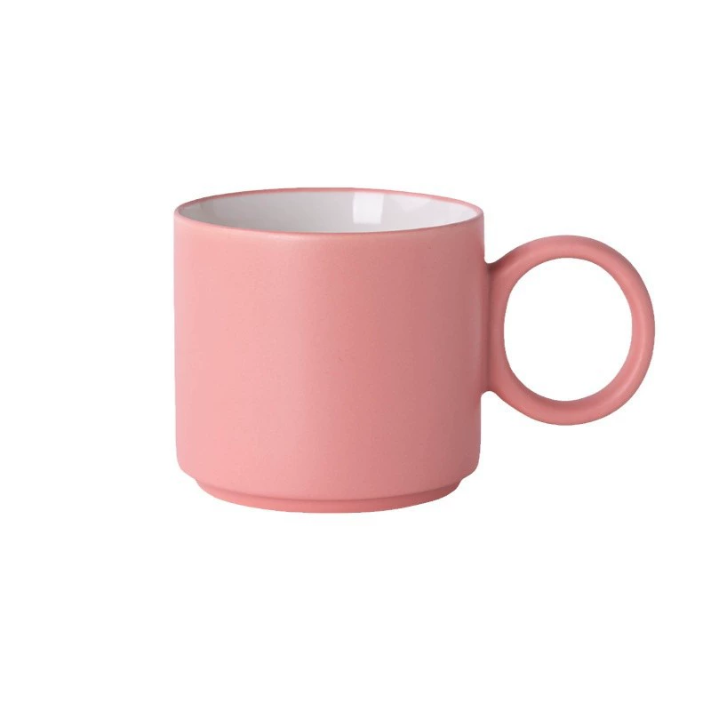 Matte cute fresh ceramic coffee tea cup, internet celebrity, Birthday gift, custom-made