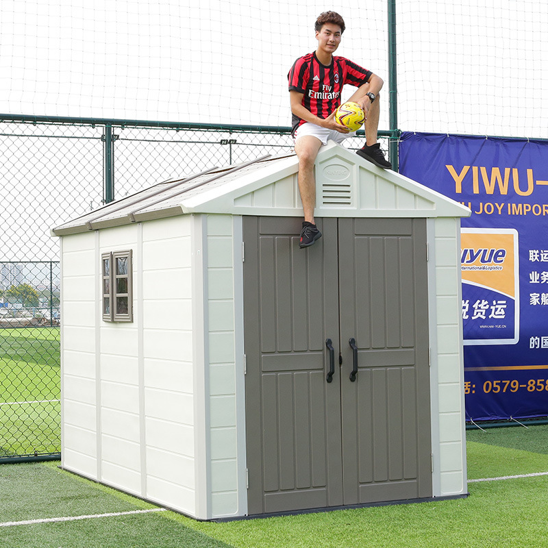 Casa combinada al aire libre, modelo simple, móvil y modular, incluye armario y espacio de almacenamiento para jardín y sala.