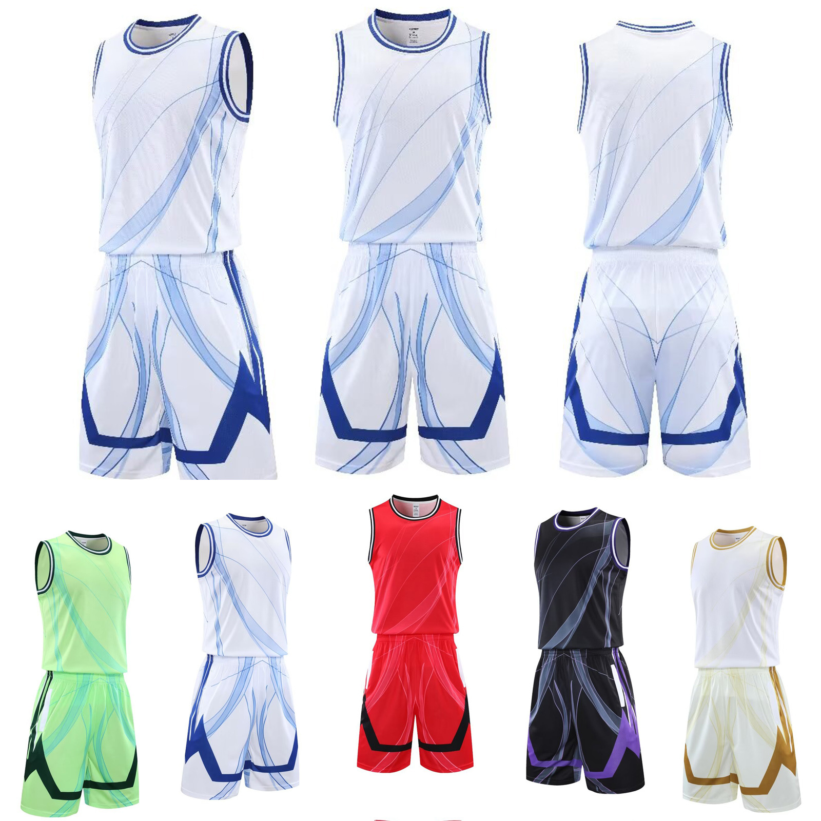 high quality Game Training Clothes Children's Basketball Training Camp plus size Breathable Vest Summer Basketball Clothes suit