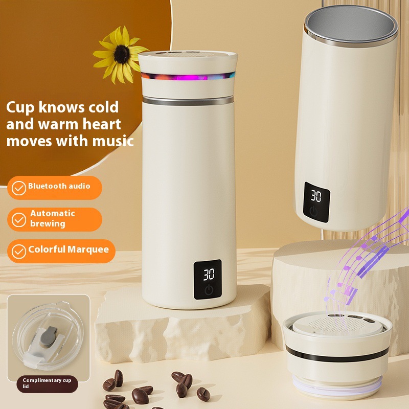 Amazon recargable música taza de agitación automática taza de agitación eléctrica taza de agua de polvo de plástico conveniente taza de agitación de café