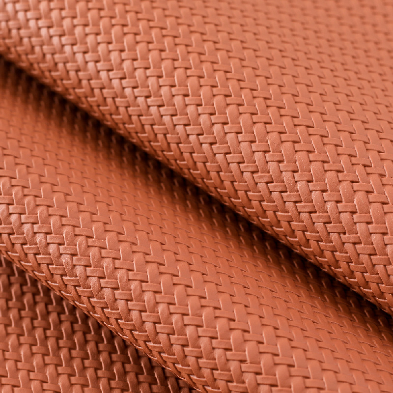 麦穗编织纹皮革箱包手袋家具软床皮料装饰包装饰品人造革箱包皮料