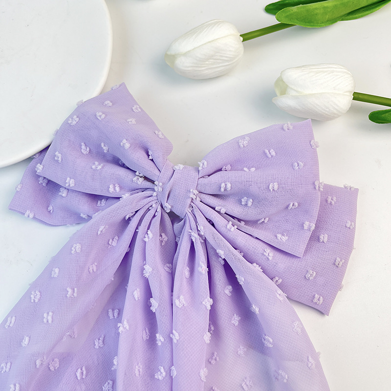 Women's Simple Style Bow Knot Chiffon Handmade Hair Clip display picture 15