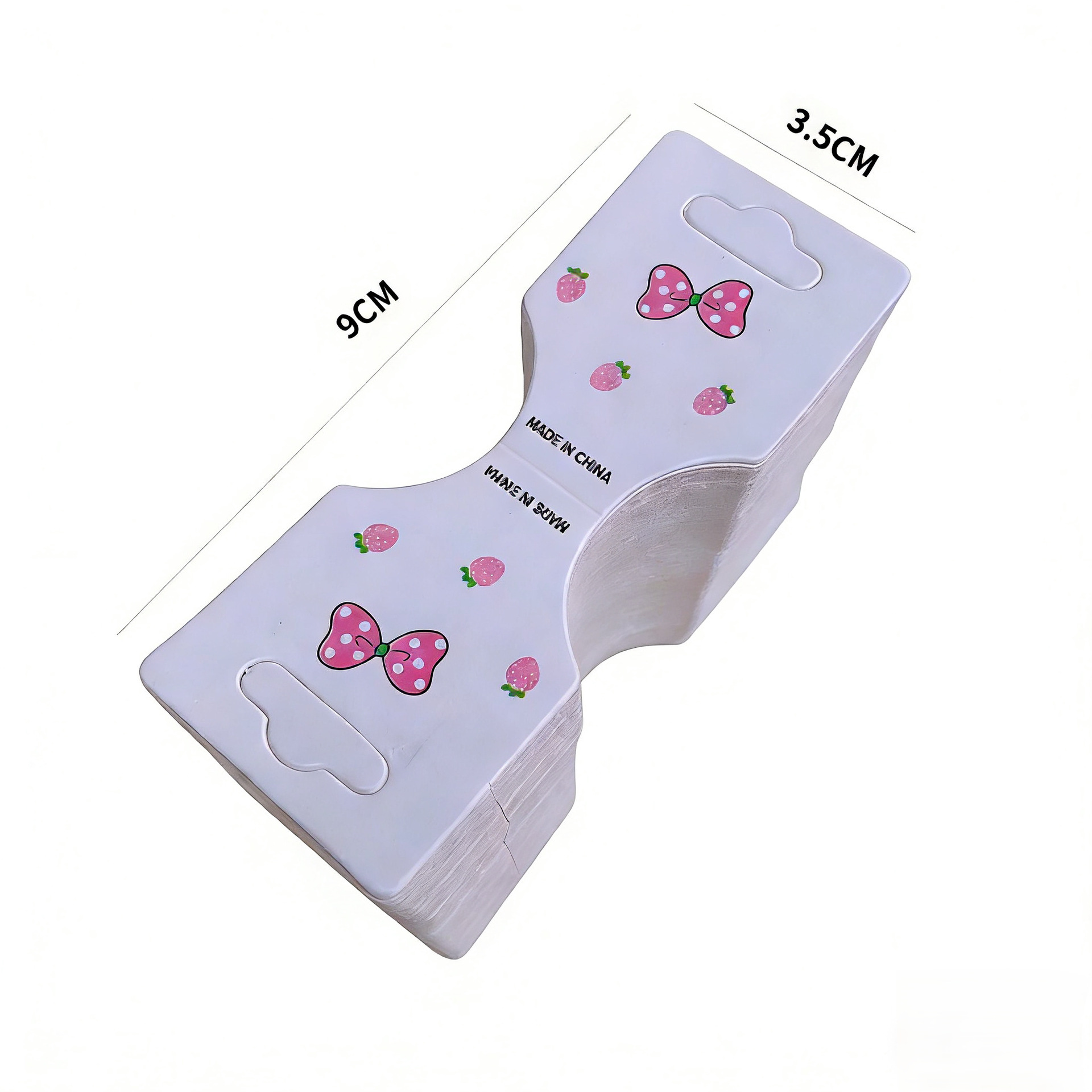 Tarjeta de embalaje de tarjeta plegable especial creativa tarjeta de cuerda de cabello infantil tarjeta de papel de anillo de intestino grueso tarjeta de cabeza de cuerda de papel joyas tarjeta de visualización