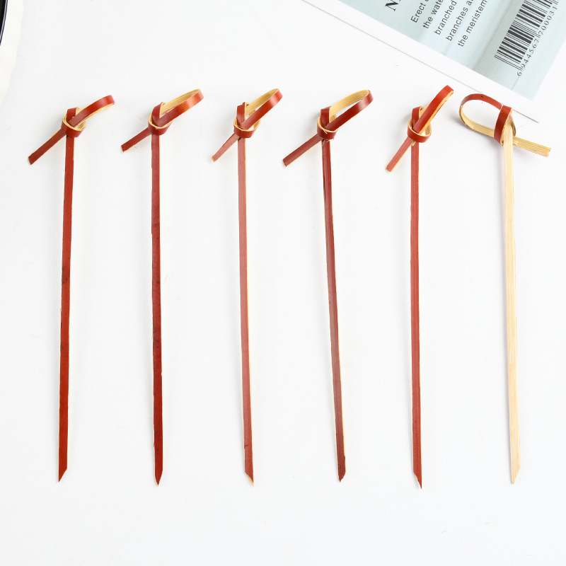 Nudo de bambú de flores, botones de frutas, botones desechables de bambú, botones de frutas, horquilla de frutas, bandeja de frutas