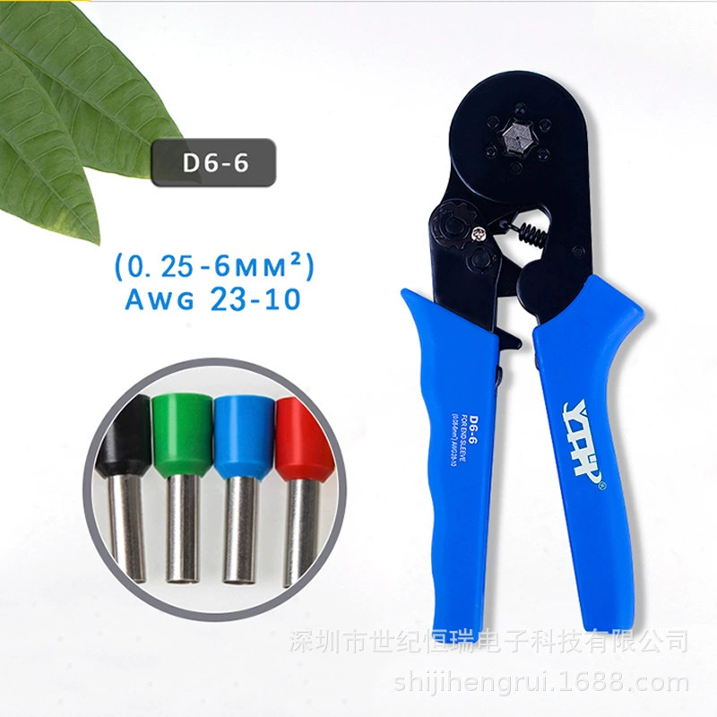 D6-6/DL-6 terminal crusher piping tube-shaped hexagonal four-side crusher wire cold-end claw wiring tube type