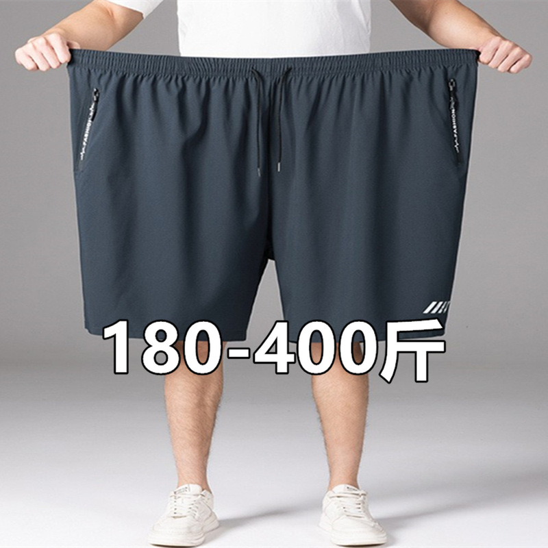 400 Jin 9XL [Cross-Border Special Edition with English Wash Label] Summer Quick-Dry Extra-Large Men's Shorts