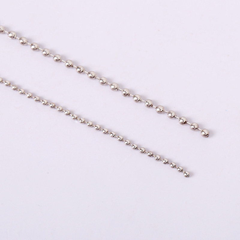10cm-15cm吊牌链批发DIY饰品钥匙扣珠珠链材料铁质珠链项链链条详情图5