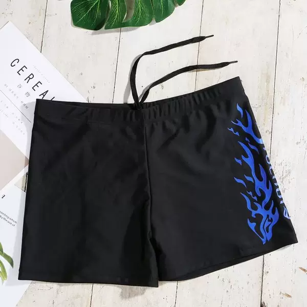 Men's adult swim trunks, men's swimwear, comfortable loose-fitting quick-dry professional swim goggles, swimsuit, and swim cap set