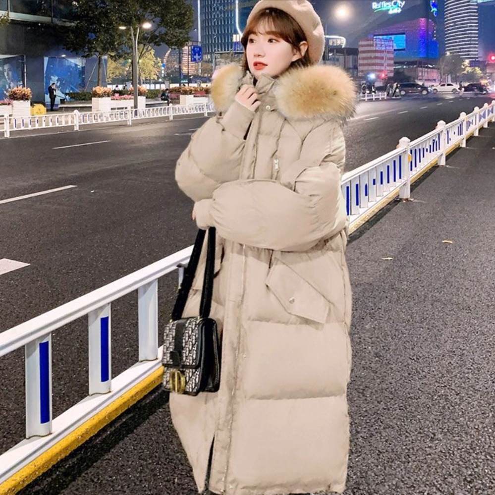 탈부착 가능한 라임 화이트 모피 칼라