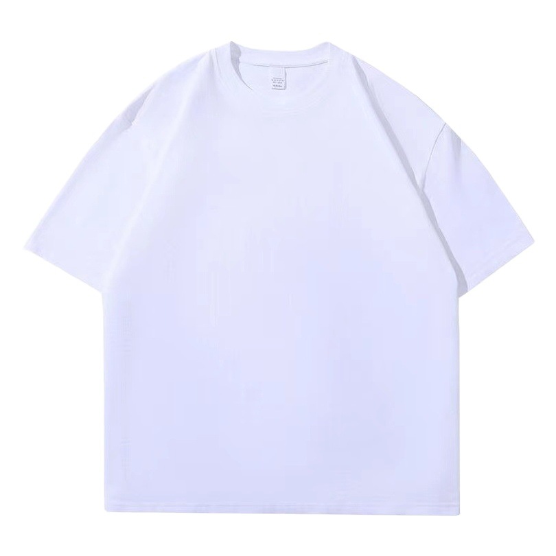 230g camiseta transfronteriza pesada marca de moda caída hombro camiseta de mangas cortas hombre universal suelta Europa y América in pareja camiseta de moda