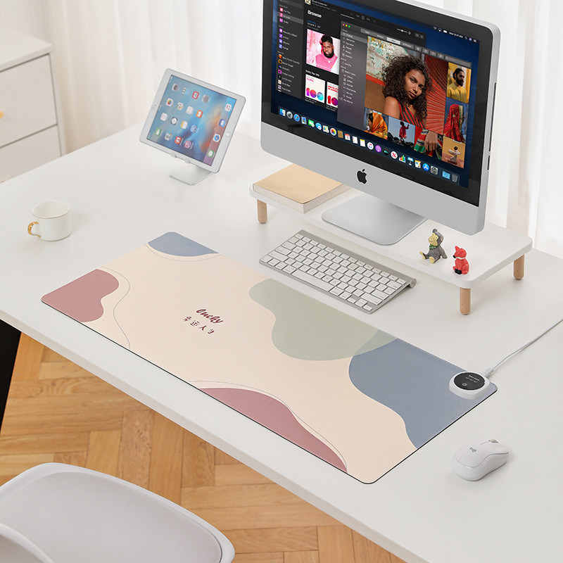 almohadilla de ratón de calefacción de oficina super grande computadora de escritorio impermeable almohadilla de mesa de calefacción dormitorio de estudiantes escribiendo tareas almohadilla de mesa caliente