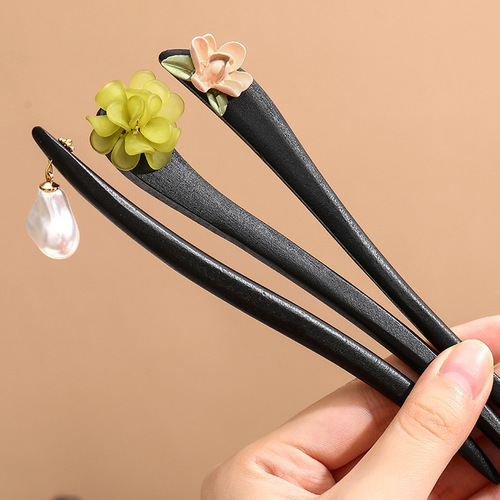 High-end irregular pearl hairpin, simple temperament, modern updo hairpin, internet celebrity ancient style Hanfu hairpin hair accessory