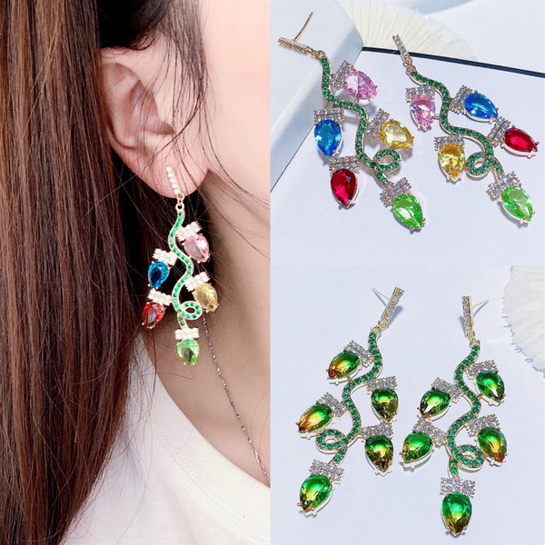 trend fashionable three dimensional earrings drop-shaped