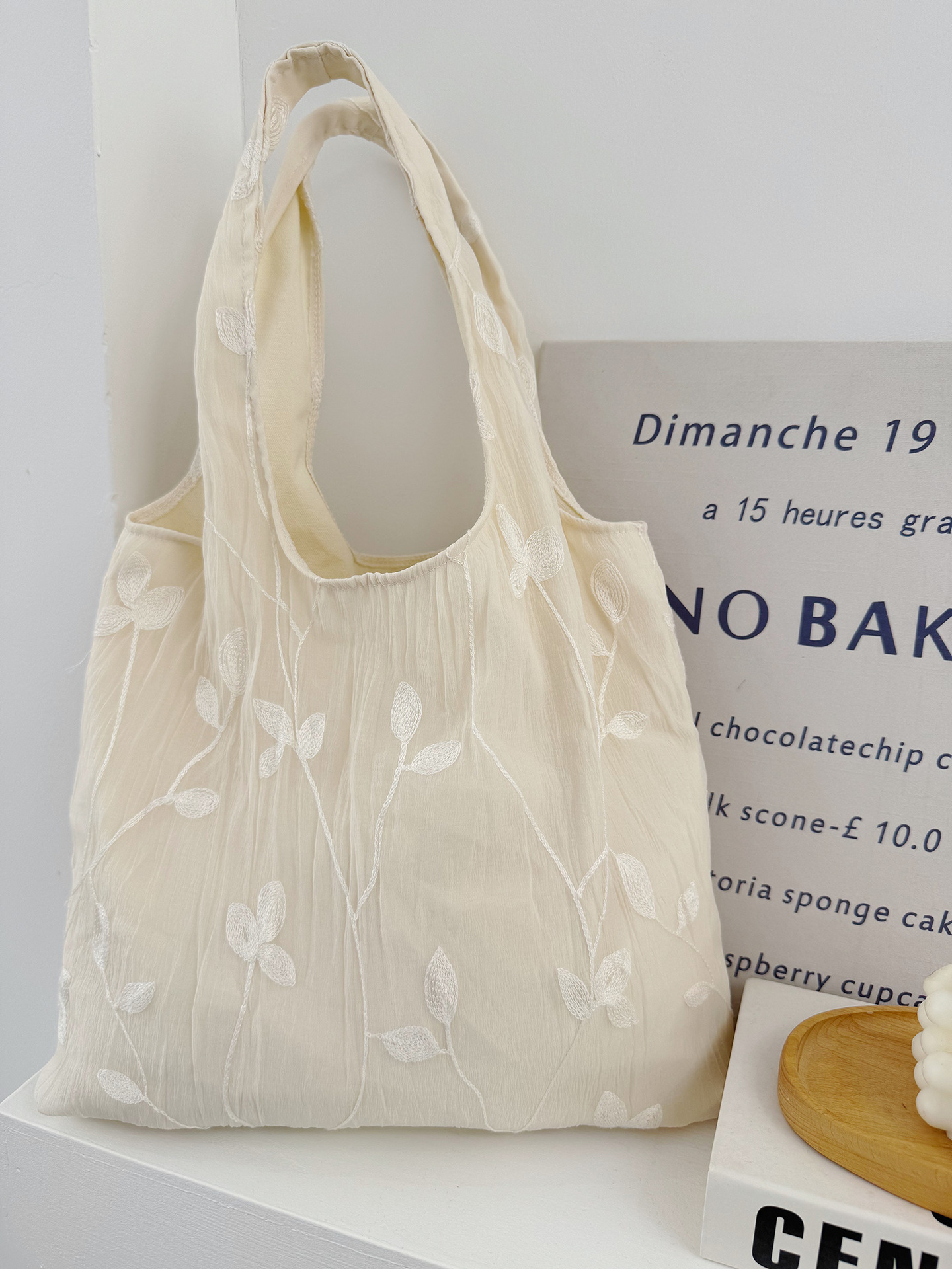 Bolso de lona diseño sentido verano nuevo bolso simple flor de hada bolso de hombro de encaje bolso de mano arte