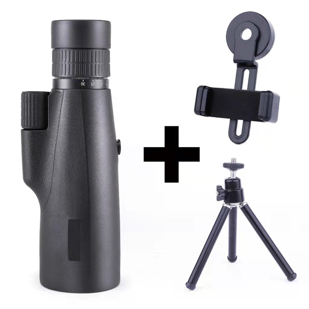 10-30x 50 블랙 + 휴대 전화 클립 + 삼각대