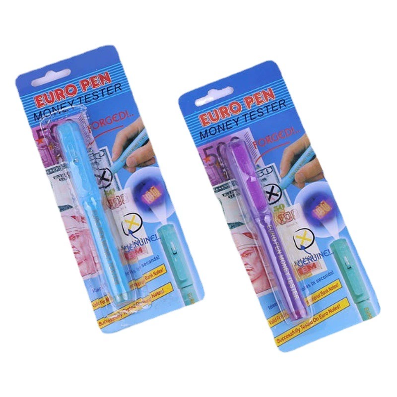 Флуоресцентная ручка с подсветкой ручка-детектор денег ручка на водной основе идентифицирует истинные и ложные деньги евро доллар США УФ-лампа идентифицирует ручка-детектор денег