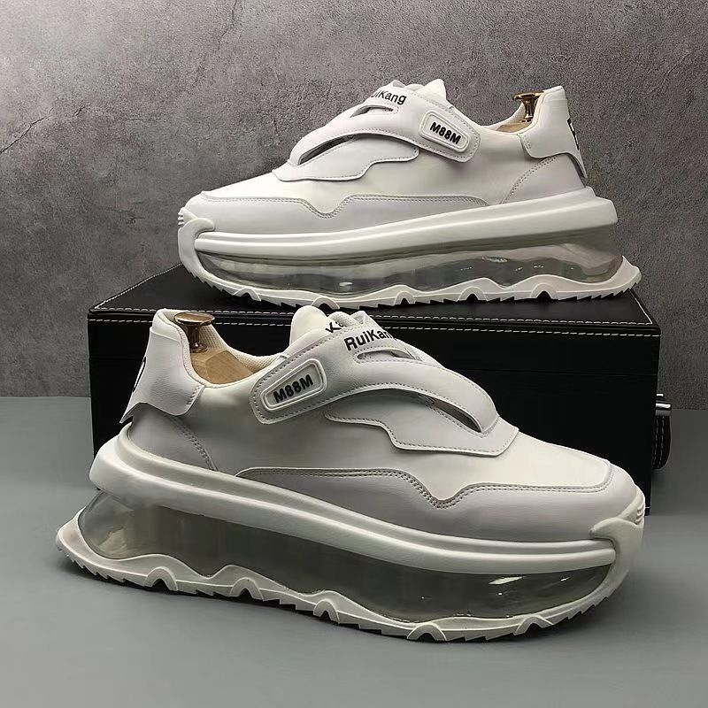 欧洲站男鞋秋季潮鞋2024新款透气厚底老爹鞋一脚蹬气垫休闲运动鞋