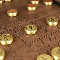 Латунная твердая китайская Шахматная Подарочная коробка Латунные ремесленные украшения Подарочная коробка для шахмат