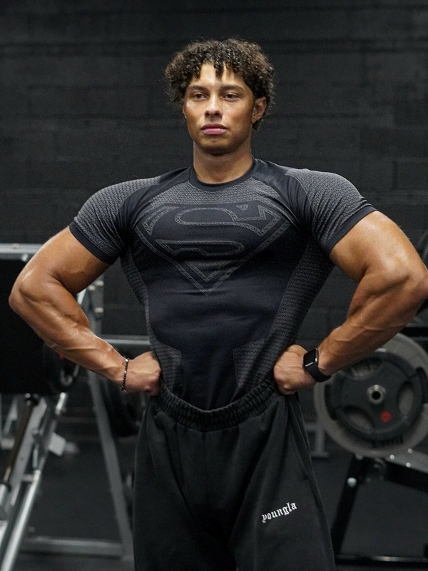 GYMSHARK健身T恤超人联名紧身衣男士训练运动骑行上衣速干高弹T恤|undefined