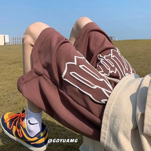 American new style knee-length foam men's summer loose casual slimming five-pocket versatile basketball pants trendy