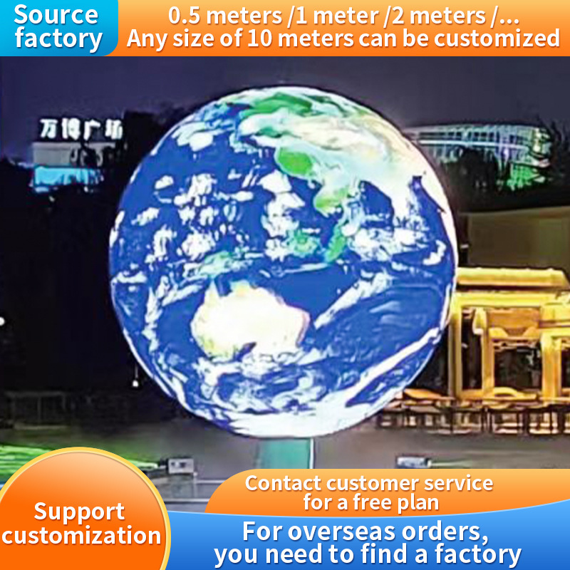 Irregular Spherical Led Full Color Display 360 Panoramic View Brilliant Colors Create New Visual Focus for Outdoor