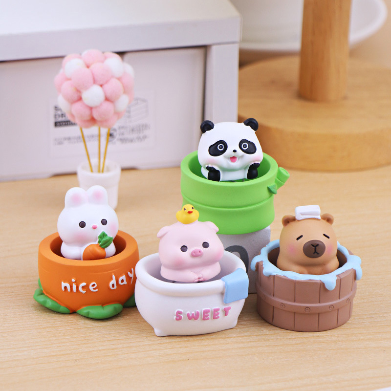 萌宠弹弹乐小摆件治愈情绪办公室工位解压神器桌面装饰品生日礼物