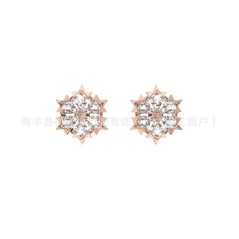 施华洛水晶世奇灵动天鹅跳动的心耳环施家高版本恶魔之眼耳钉女|undefined