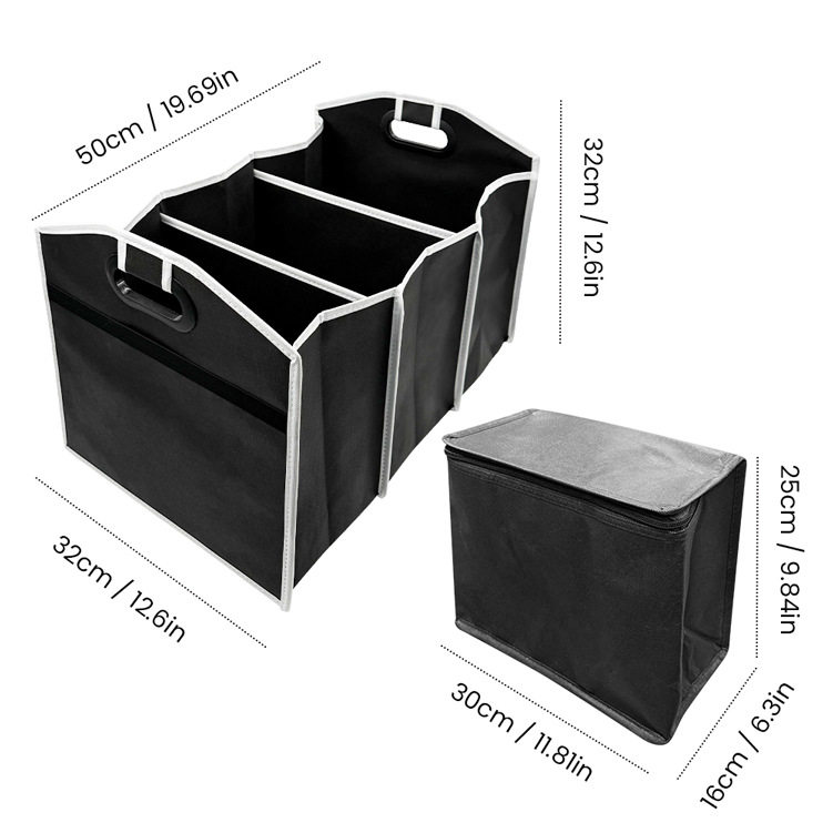 Caja de almacenamiento de automóviles 100g tela no tejida caja de almacenamiento con aislamiento de hielo paquete de dos en una personalizada